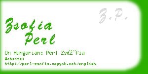 zsofia perl business card